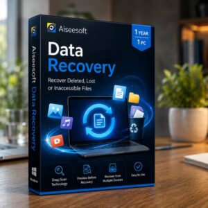 Aiseesoft Data Recovery (PC) – 1 PC, 1 Year License | Professional Data Recovery Software