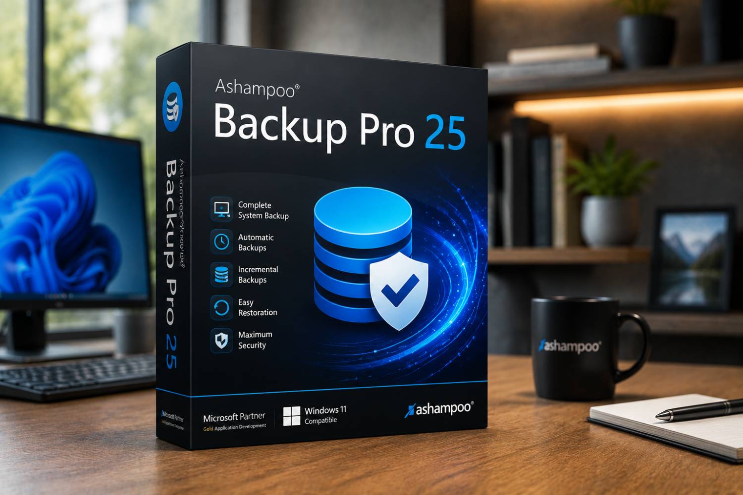 Ashampoo Backup Pro 25 (PC) – Perpetual License | Professional Backup & Data Protection Software